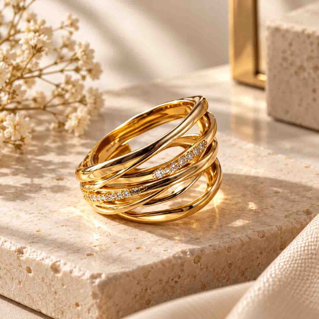 Classic Gold-Tone Statement Ring