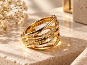 Classic Gold-Tone Statement Ring