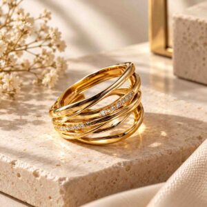 Classic Gold-Tone Statement Ring